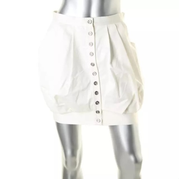 CATHERINE MALANDRINO Poplin Pleated Pencil Skirt - Picture 1 of 2